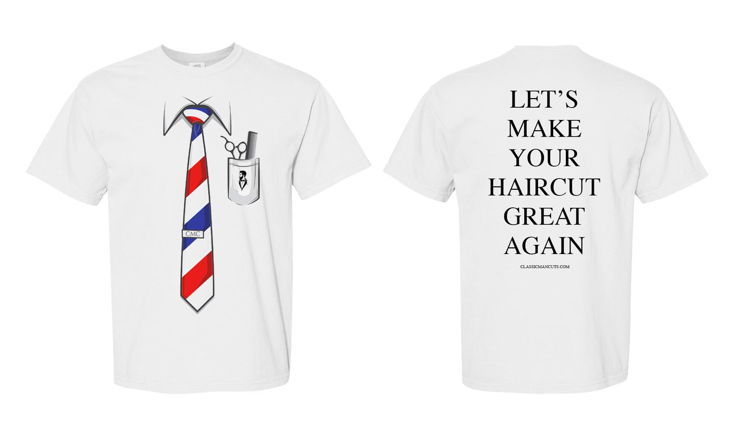 Short Sleeve Barber Tie T-Shirt